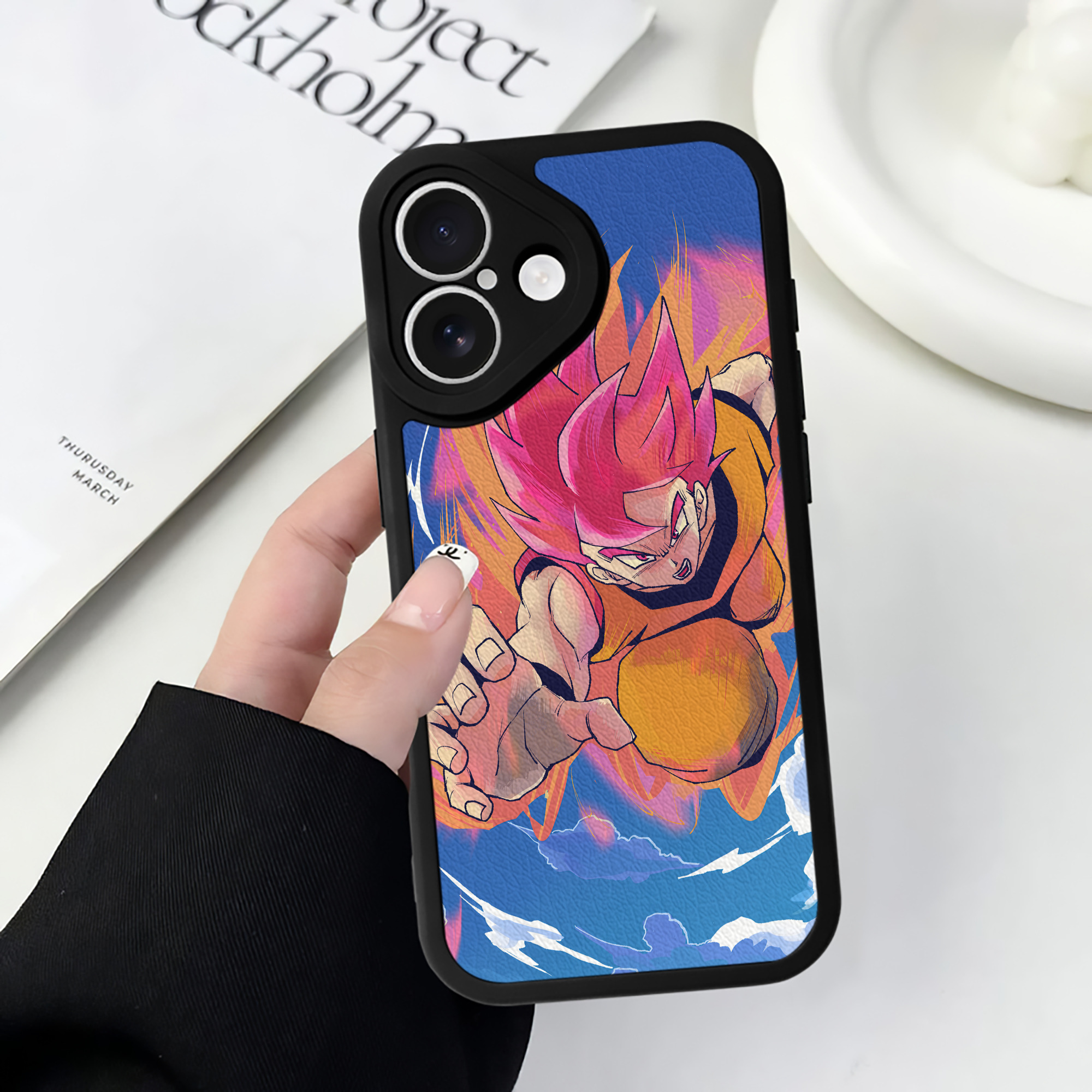 （画像用） ドラゴンボール DRAGON BALL 【iPhone 16シリーズ対応】シリコンスマホケース（レザー調） 材質：シリコン